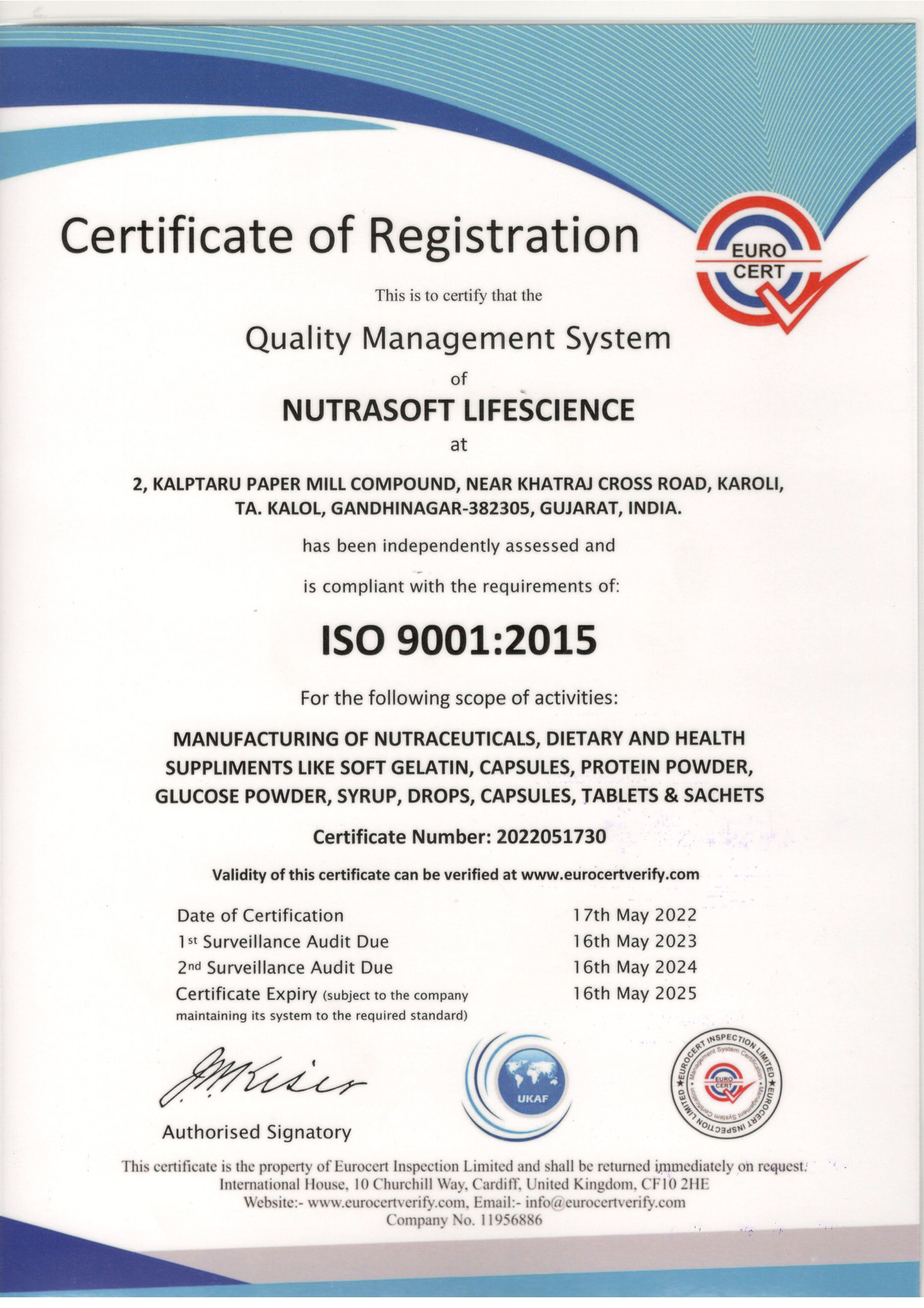 ISO Certificate